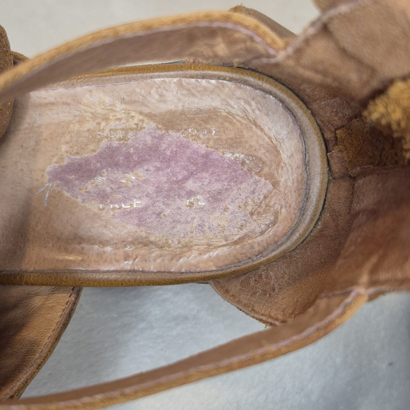 Free People X Jeffrey Campbell Asher Distressed Leather Stack Heel Sandal SIZE 8 - Picture 5 of 11